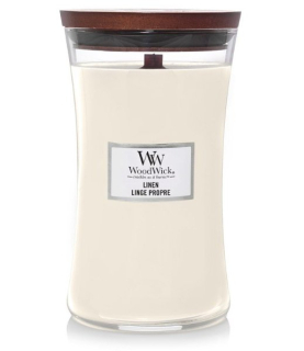 Svíčka WoodWick vysoká váza 609.5 g - Čisté prádlo