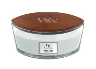 Svíčka WoodWick loď - Levandule a cedr