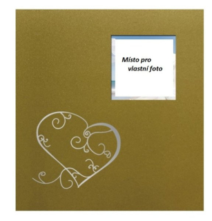 Svatební fotoalbum 10×15/200 Srdce – zasunovací fotoalbum, šitá vazba
