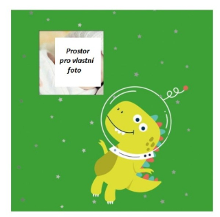 Dětské fotoalbum 10×15/200 Wild – zelené, dinosaurus astronaut