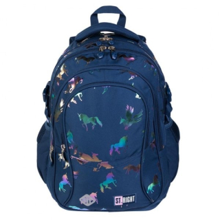 Školní batoh ST.RIGHT - HOLO UNICORN, 4 komorový