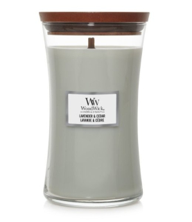 Svíčka WoodWick vysoká váza, 609.5 g - Levandule a cedr
